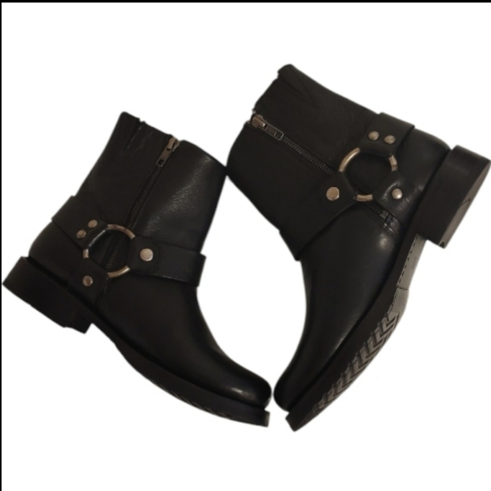 Frye Women’s Veronica Flex Harness Boots – Black Leather – Size 8.5 - Picture 5 of 15